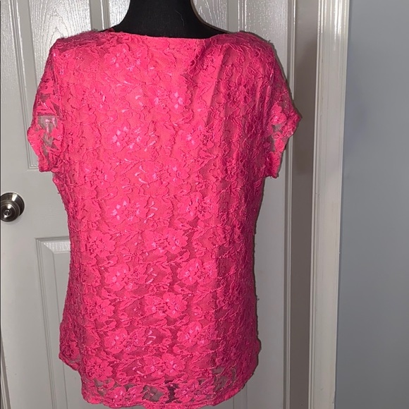 Fuchsia Laced Blouse - Picture 4 of 5